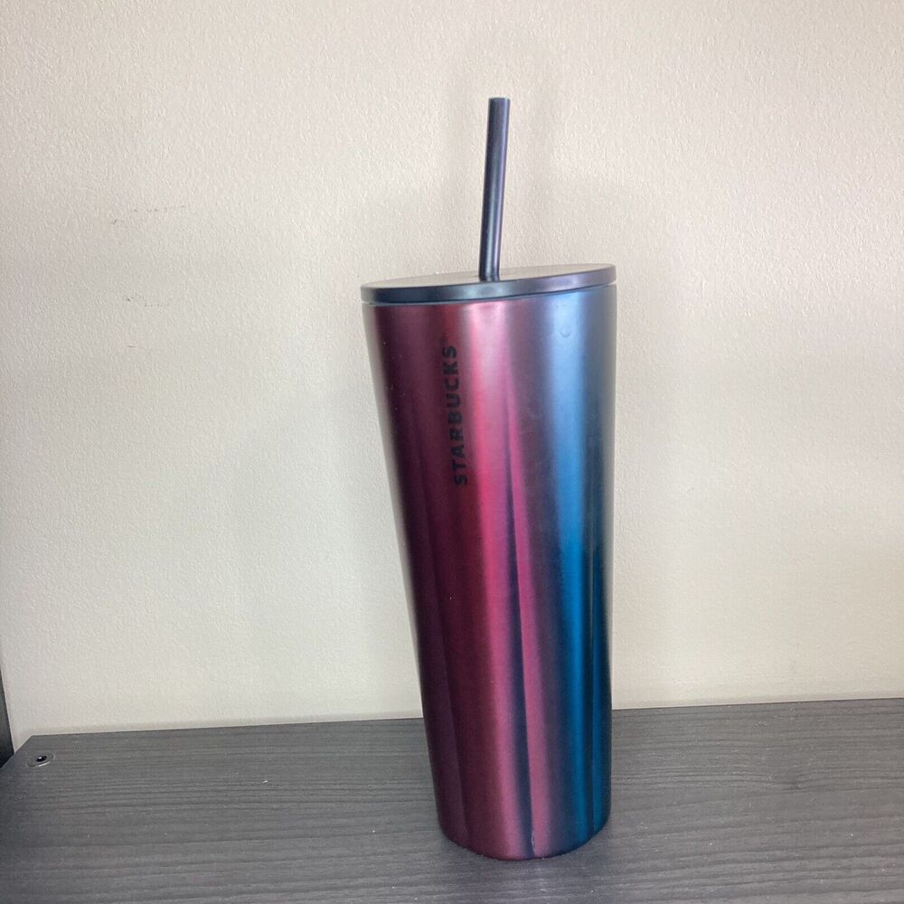 Starbucks Limited Edition 2021 Color Shift Red & Blue Ombré Stainless Steel 24oz